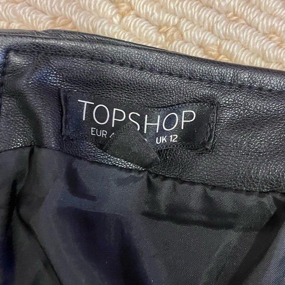 Faux Leather Wrap Skort - Picture 3 of 3